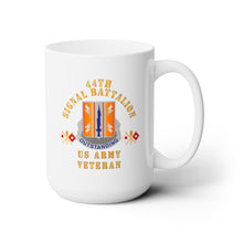 Load image into Gallery viewer, White Ceramic Mug 15oz - Army - 44th Signal Bn - US Army Veteran X 300DPI
