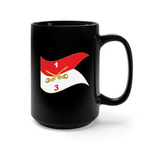 Load image into Gallery viewer, Black Mug 15oz - 3rd Squadron, 1st Cavalry Regiment - Guidon - Waving X 300
