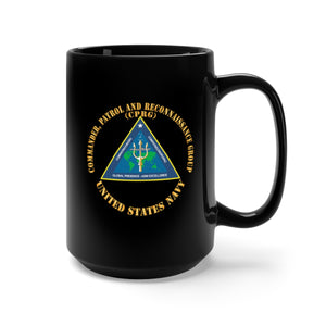 Black Mug 15oz - Navy - Commander, Patrol and Reconnaissance Group - CPRG X 300