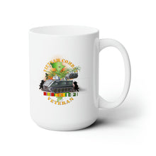 Load image into Gallery viewer, White Ceramic Mug 15oz - Army - Vietnam Combat Vet -  w APCs- Ambush
