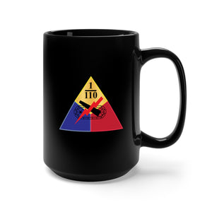 Black Mug 15oz - Armor - 1st Battalion, 110th Armor Regiment - SSI wo Txt