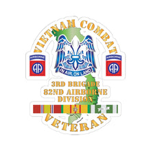 Load image into Gallery viewer, Kiss-Cut Stickers - Army - Vietnam Combat Vet - 3rd Bde 82nd Airborne Div DUI w VN SVC  X 300
