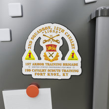 Load image into Gallery viewer, Die-Cut Magnets - Army -  2nd Squadron, 15th Cavalry (19D) - 1st Ar Tng Bde Ft Knox, KY
