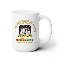 Load image into Gallery viewer, White Ceramic Mug 15oz - Army - 371st ASA Company - 1965 - 1971 w VN SVC
