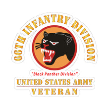 Load image into Gallery viewer, Kiss-Cut Stickers - Army - SSI - 66th Infantry Division - Black Panther Division - US Army Veteran X 300
