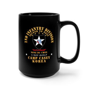 Black Mug 15oz - 2nd Infantry Div - Camp Casey Korea - Tong Du Chon - 1-503 AASLT X 300