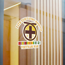 Load image into Gallery viewer, Kiss-Cut Vinyl Decals - Army - 24th Evacuation Hospital - Vietnam War w  V N SVC X 300
