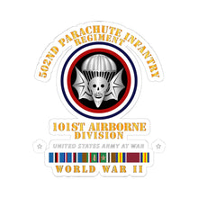 Load image into Gallery viewer, Kiss-Cut Stickers - Army  - 502nd PIR 101st Airborne Div - WWII w EUR SVC
