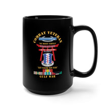 Load image into Gallery viewer, Black Mug 15oz - Army - Combat Veteran - 187th Infantry Regiment - Torii, Rakkasans, Let Valor Not Fail, English, Latin w CIB w GULF SVC X 300
