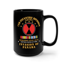 Load image into Gallery viewer, Black Mug 15oz - Just Cause - 7th Infantry Division w Svc Ribbons X 300
