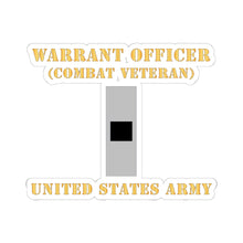 Load image into Gallery viewer, Kiss-Cut Stickers - Army - Warrant Officer - W01 - Combat Veteran - Flat X 300
