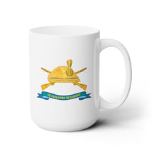 Load image into Gallery viewer, White Mug 15oz - Army - 3d Infantry Regiment - DUI w Br - Ribbon
