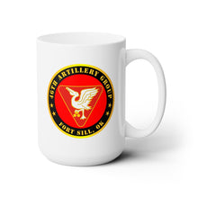 Load image into Gallery viewer, White Ceramic Mug 15oz - Army - 46th Artillery Group - Fort Sill, OK
