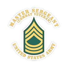 Load image into Gallery viewer, Kiss-Cut Stickers - Army - Master Sergeant - MSG - Combat Veteran - Flat X 300
