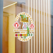 Load image into Gallery viewer, Kiss-Cut Vinyl Decals - Army - Vietnam Combat Veteran w 20th Engineer Brigade  SSI - Dong Tam X 300
