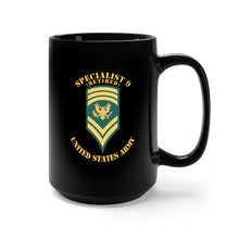 Load image into Gallery viewer, Black Mug 15oz - Army - Enlisted - SPEC 9 - Specialist 9  - Std - Retired X 300
