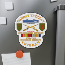 Load image into Gallery viewer, Die-Cut Magnets - Army - 1st Infantry Div - Opn Inherent Resolve (OIR) w SVC
