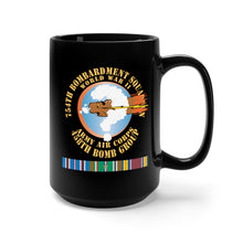 Load image into Gallery viewer, Black Mug 15oz - 754th Bombardment Squadron - 458th Bomb Group - WWII w EUR SVC X 300
