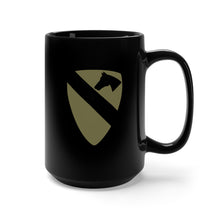 Load image into Gallery viewer, Black Mug 15oz - SSI - 1st Cavalry Division - Subdued X 300

