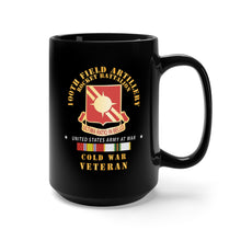 Load image into Gallery viewer, Black Mug 15oz - Army  - 100th Field Artillery Rocket Battalion - Cold War w COLD SVC X 300
