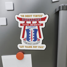 Load image into Gallery viewer, Die-Cut Magnets - Army - 187th Infantry Regiment - Torii, Rakkasans, Let Valor Not Fail, English, Latin X 300
