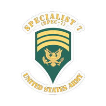 Load image into Gallery viewer, Kiss-Cut Stickers - Army - Enlisted - SPEC 8 - Specialist 8  - Std - Combat Veteran X 300
