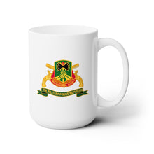 Load image into Gallery viewer, White Mug 15oz -Army - 5th Military Police Battalion w Br - Ribbon
