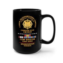 Load image into Gallery viewer, Black Mug 15oz - 1438th Trans Company - Camp Holland Afghanistan Vet w AFGHAN SVC X 300
