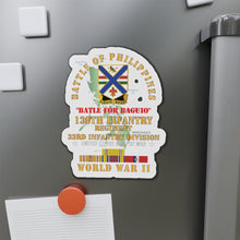 Load image into Gallery viewer, Die-Cut Magnets - Army - Battle for Philippines - 130th Infantry Regiment - 33rd Infantry Division w PAC - PHIL SVC X 300
