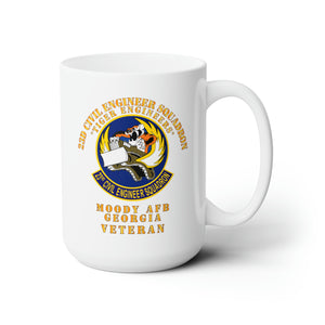 White Ceramic Mug 15oz - USAF - 23d Civil Engineer Squadron - Tiger Engineers - Moody AFB, GA