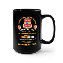 Load image into Gallery viewer, Black Coffee Mug 15oz - Army - 512th US Army Artillery Group - 59th Ord Bde - Urlau to Guenzburg w Cold  Vet - COLD SVC X 300
