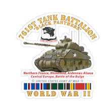 Load image into Gallery viewer, Kiss-Cut Stickers - Army - 761st Tank Battalion - Black Panthers - w Tank WWII  EU SVC
