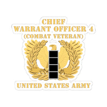 Load image into Gallery viewer, Kiss-Cut Stickers - Army - Chief Warrant Officer - CW04 - Combat Veteran - Flat - Eagle and Bar X 300

