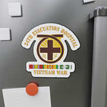 Load image into Gallery viewer, Die-Cut Magnets - 24th Evacuation Hospital - Vietnam War w  V N SVC X 300
