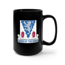 Load image into Gallery viewer, Black Mug 15oz - Army  - 401st Glider Infantry Regiment - US Army w Branch X 300
