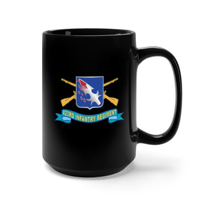 Black Mug 15oz - Army - 423rd Infantry Regiment - DUI w Br - Ribbon X 300