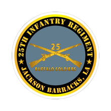 Load image into Gallery viewer, Kiss-Cut Stickers - Army - 25th Infantry Regiment - Jackson Barracks, LA - Buffalo Soldiers w Inf Branch
