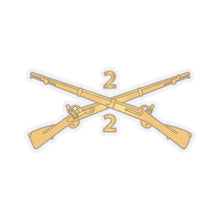 Load image into Gallery viewer, Kiss - Cut Stickers - Army - 2nd Battalion, 2nd Infantry Regiment Branch - wo Txt X 300
