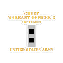 Load image into Gallery viewer, Kiss-Cut Stickers - Army - Chief Warrant Officer 2 - CW02 - Flat - Retired X 300
