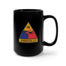 Load image into Gallery viewer, Black Mug 15oz - SSI - 16th Armored Division w Name Tape X 300
