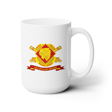 Load image into Gallery viewer, White Ceramic Mug 15oz - Army - 45th Artillery Brigade w Br - Ribbon
