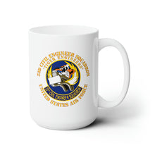 Load image into Gallery viewer, White Ceramic Mug 15oz - USAF - 23d Civil Engineer Squadron - Tiger Engineers
