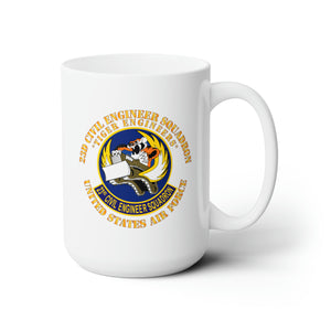 White Ceramic Mug 15oz - USAF - 23d Civil Engineer Squadron - Tiger Engineers