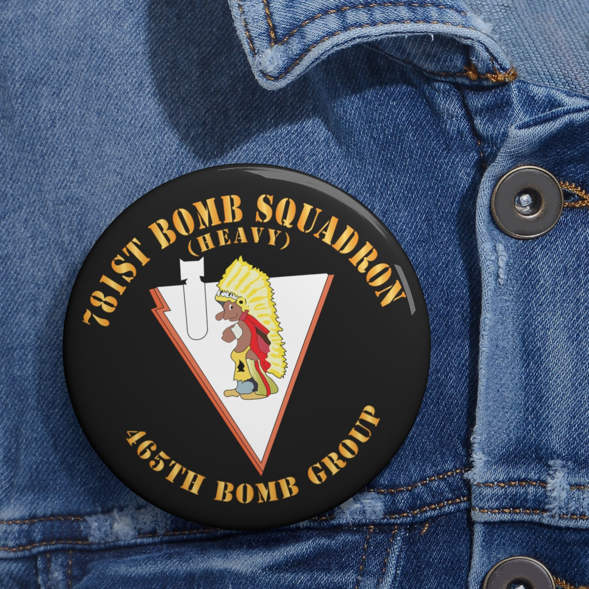 Custom Pin Buttons - AAC - 781st Bomb Squadron - 465th BG - WWII X 300 ...
