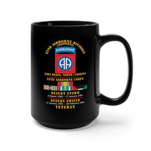 Load image into Gallery viewer, Black Mug 15oz - 82nd Airborne Division - XVIII Airborne Corps - Desert Storm, Desert Shield Veteran X 300
