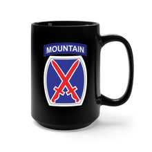 Load image into Gallery viewer, Black Mug 15oz - SSI - 10th Mountain Division X 300
