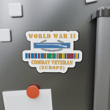 Load image into Gallery viewer, Die-Cut Magnets - Army -  World War II SVC Bar  w CIB - Combat Veteran - Europe X 300
