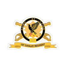 Load image into Gallery viewer, Kiss-Cut Stickers - Army - 1st Cavalry Regiment w Br - Ribbon
