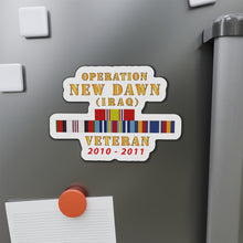 Load image into Gallery viewer, Die-Cut Magnets -Operation New Dawn Service Ribbon Bar w GWT - Iraq (2010 - 2011) X 300
