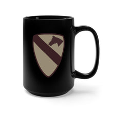 Load image into Gallery viewer, Black Mug 15oz - SSI - 1st Cavalry Division - Subdued Desert X 300
